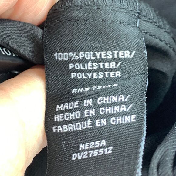 Dictionary Dress Pants Womens Large 12-14 Black Elastic Waist Band High Rise - Picture 7 of 10